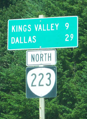 kings valley oregon sign