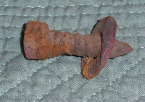 old rusty screw