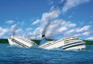 sinking ship