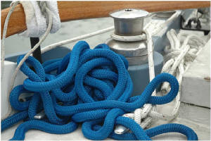 This is NOT a SNAKE! It's a DEEP BLUE MARINER'S ROPE. There are blue snakes, but I did not want them pictured in my blog!